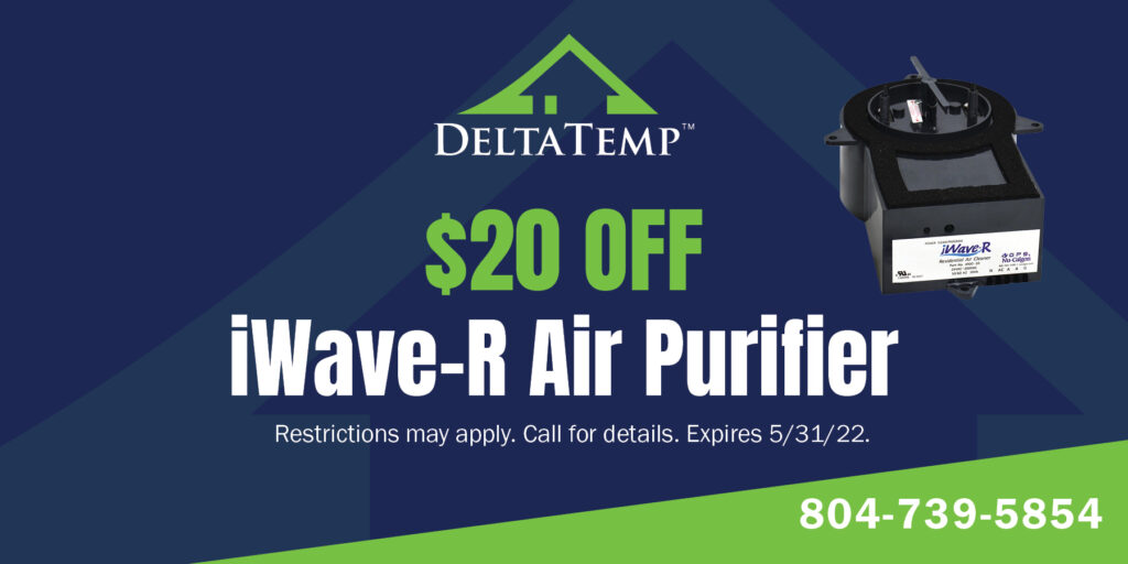 $20 Off iWave-R Air Purifier | Restrictions may apply. Call for details. Expires 5/31/22
